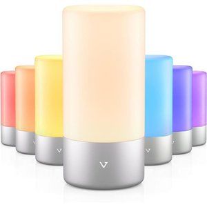 RGB Table Lamp, Bedroom Lamp w/Touch Sensor, 16 Million Colors, Dimmable, Warm